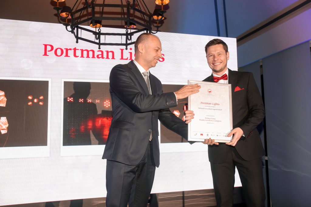 International Champion Award - Debutant on foreigner markets category, award by PWC, Puls Biznesu, PKO Bank Polski for Portman Lights